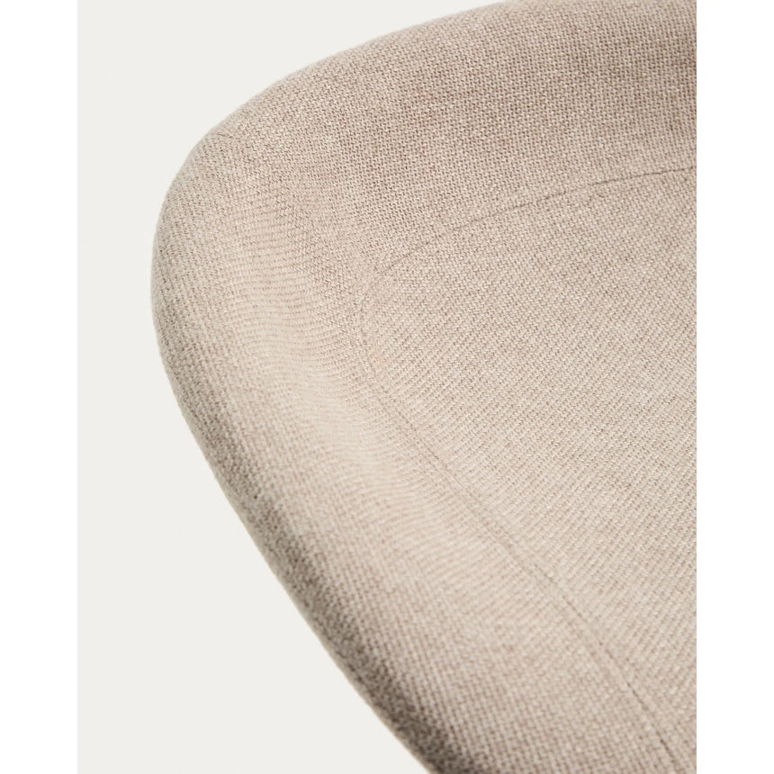 Hocker Danua mit beiger Chenille und mattweißem Stahl, 68–89 cm, FSC 100 % von Kave Home – Bild 9