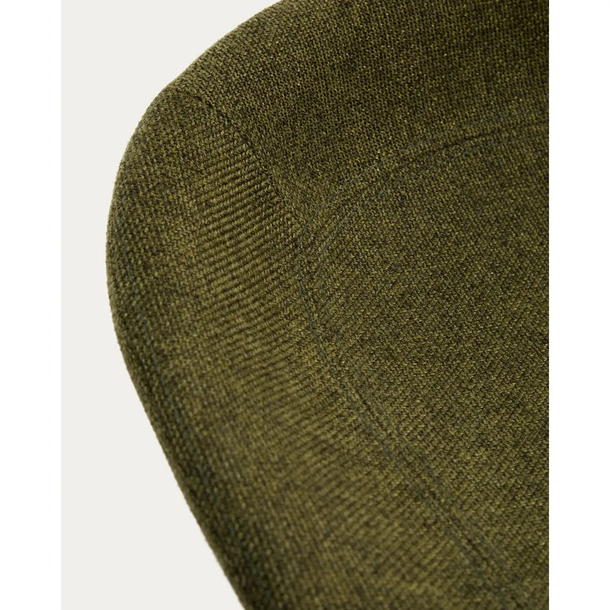 Hocker Danua mit grüner Chenille und mattschwarzem Stahl, 68–89 cm, FSC 100 % von Kave Home – Bild 9