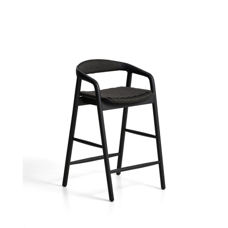 Hocker Derile aus massivem Eichenholz mit Finish und Papierseil 100% FSC 65 cm von Kave Home – Bild 1