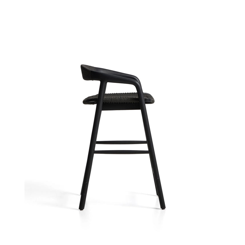 Hocker Derile aus massivem Eichenholz mit Finish und Papierseil 100% FSC 65 cm von Kave Home – Bild 4