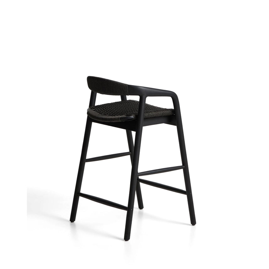 Hocker Derile aus massivem Eichenholz mit Finish und Papierseil 100% FSC 65 cm von Kave Home – Bild 5