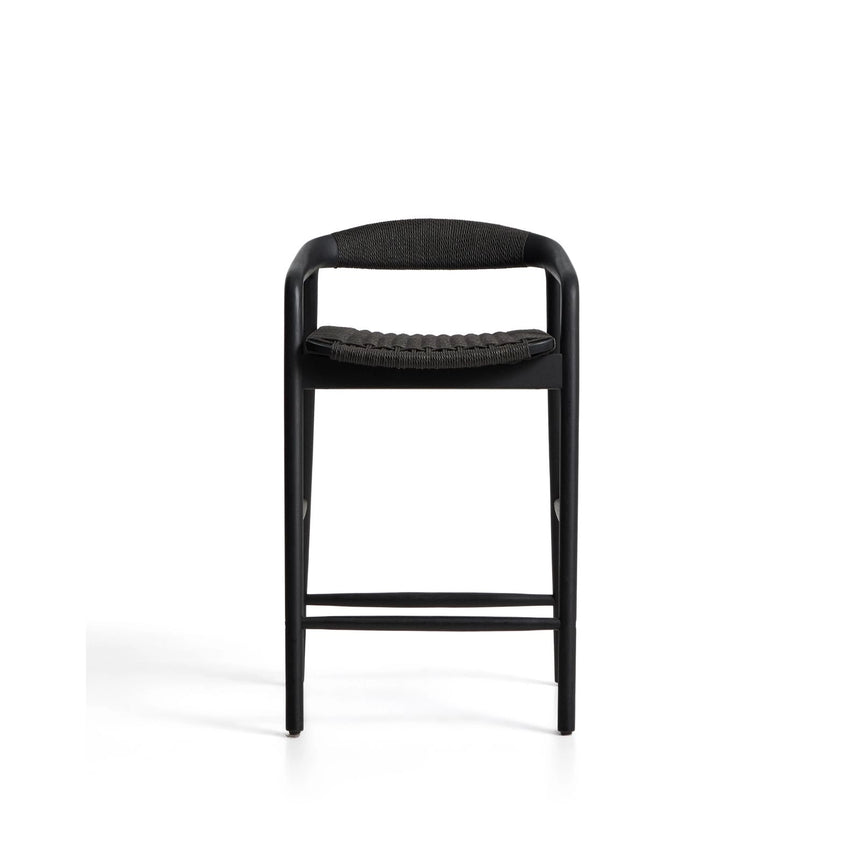 Hocker Derile aus massivem Eichenholz mit Finish und Papierseil 100% FSC 65 cm von Kave Home – Bild 6