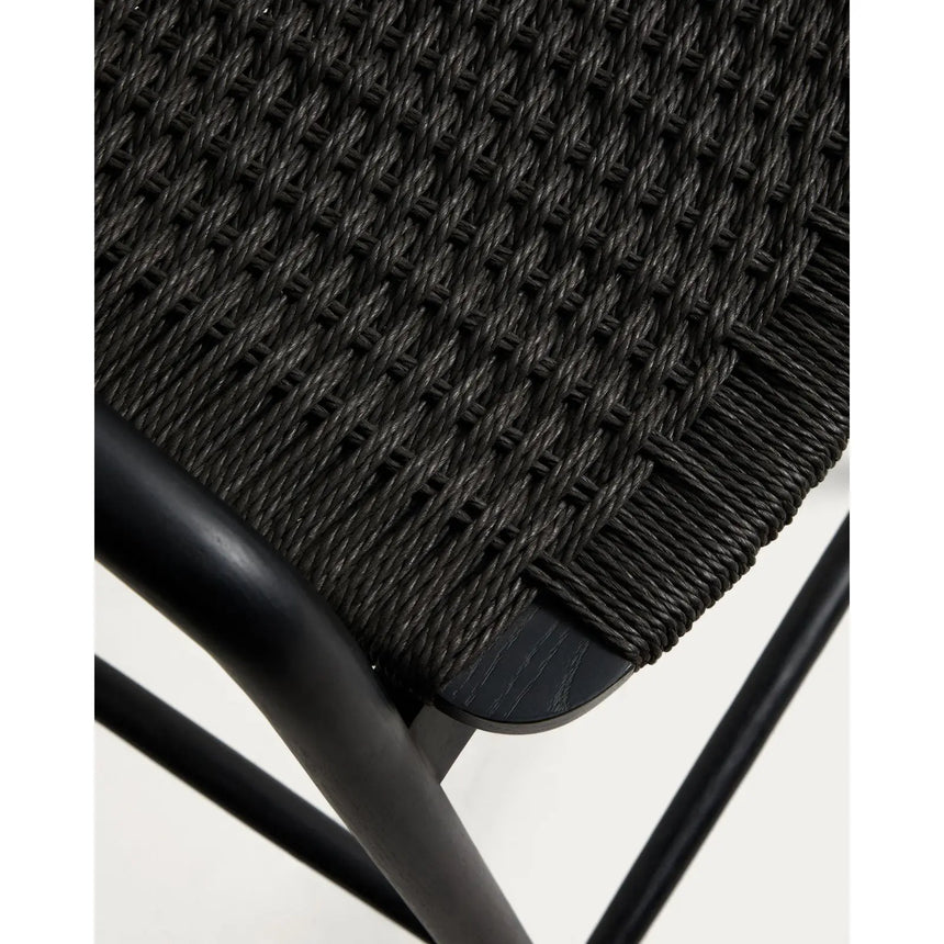 Hocker Derile aus massivem Eichenholz mit Finish und Papierseil 100% FSC 65 cm von Kave Home – Bild 8