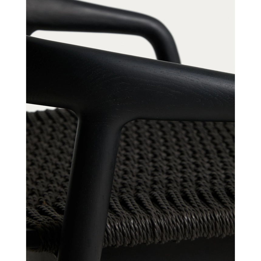 Hocker Derile aus massivem Eichenholz mit Finish und Papierseil 100% FSC 65 cm von Kave Home – Bild 9