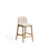 Hocker Elnor aus Chenille und Beinen aus massivem Eichenholz mit Finish, 65 cm von Kave Home – Bild 1