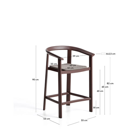 Hocker Erice aus Aluminium und Seil, 65 cm von Kave Home – Bild 5