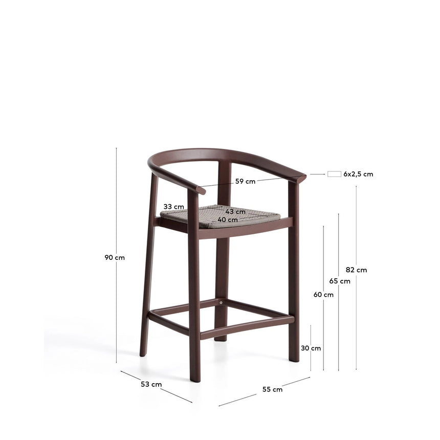 Hocker Erice aus Aluminium und Seil, 65 cm von Kave Home – Bild 5