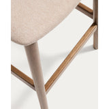 Hocker Evera aus Eichenfurnier mit Nussbaumfinish oder naturfarben und Chenille, 65 cm von Kave Home – Bild 8