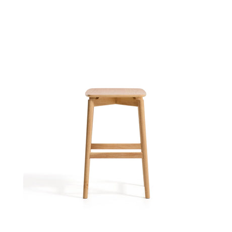 Hocker Evera aus Eichenfurnier mit naturfarbenem Finish, 65 cm  von Kave Home – Bild 3