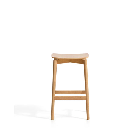 Hocker Evera aus Eichenfurnier mit naturfarbenem Finish, 65 cm  von Kave Home – Bild 5