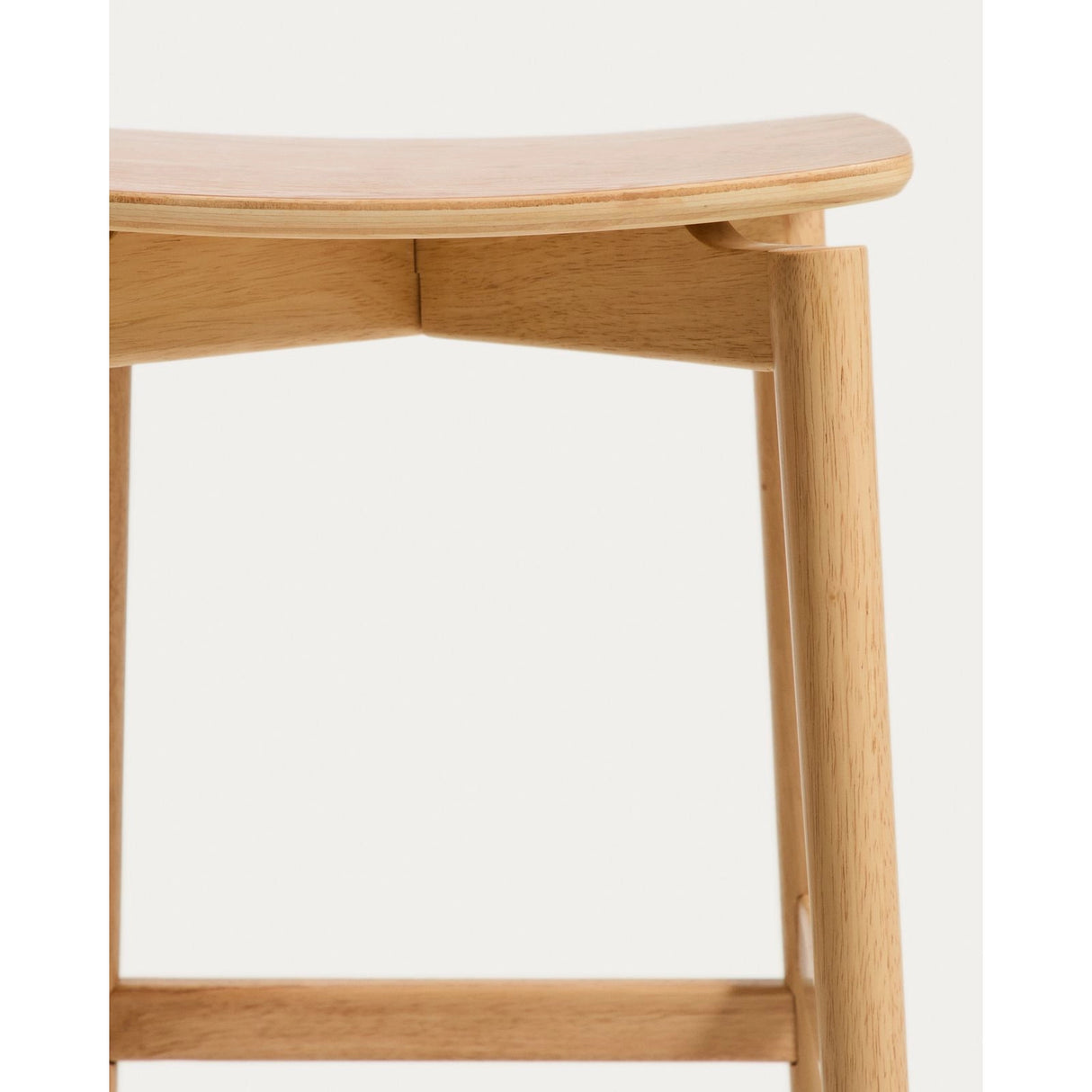 Hocker Evera aus Eichenfurnier mit naturfarbenem Finish, 65 cm  von Kave Home – Bild 6
