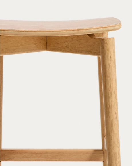 Hocker Evera aus Eichenfurnier mit naturfarbenem Finish, 65 cm  von Kave Home – Bild 6