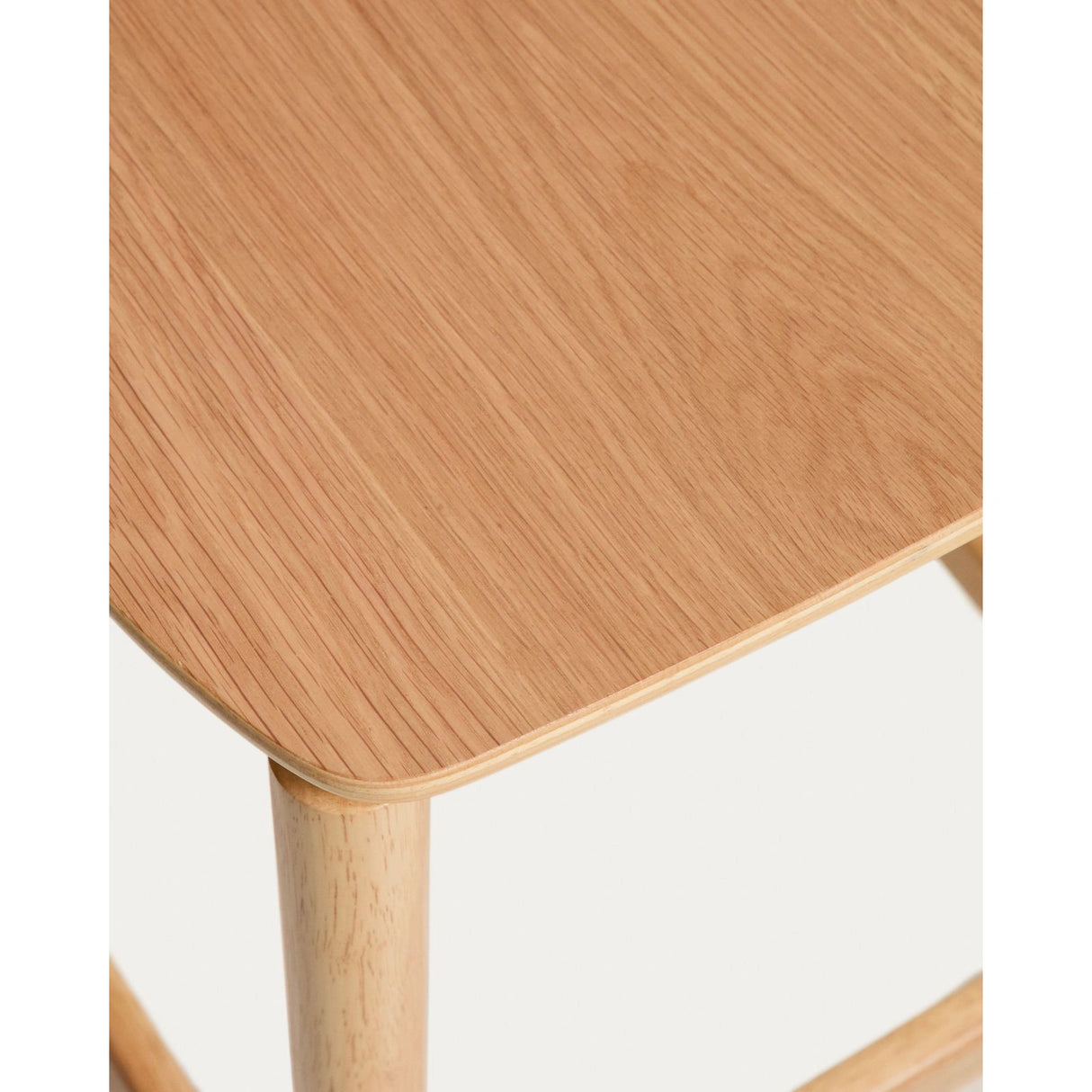 Hocker Evera aus Eichenfurnier mit naturfarbenem Finish, 65 cm  von Kave Home – Bild 7