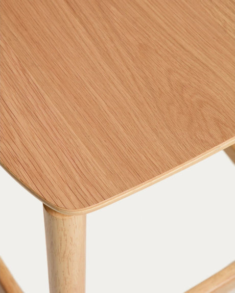 Hocker Evera aus Eichenfurnier mit naturfarbenem Finish, 65 cm  von Kave Home – Bild 7