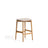 Hocker Evera aus Eichenfurnier mit naturfarbenem Finish und beiger Chenille, 65 cm von Kave Home – Bild 1
