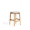 Hocker Evera aus Eichenfurnier mit naturfarbenem Finish und beiger Chenille, 65 cm von Kave Home – Bild 1