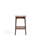 Hocker Evera aus Eichenfurnier mit naturfarbenem oder Nussbaumfinish, 65 cm von Kave Home – Bild 5
