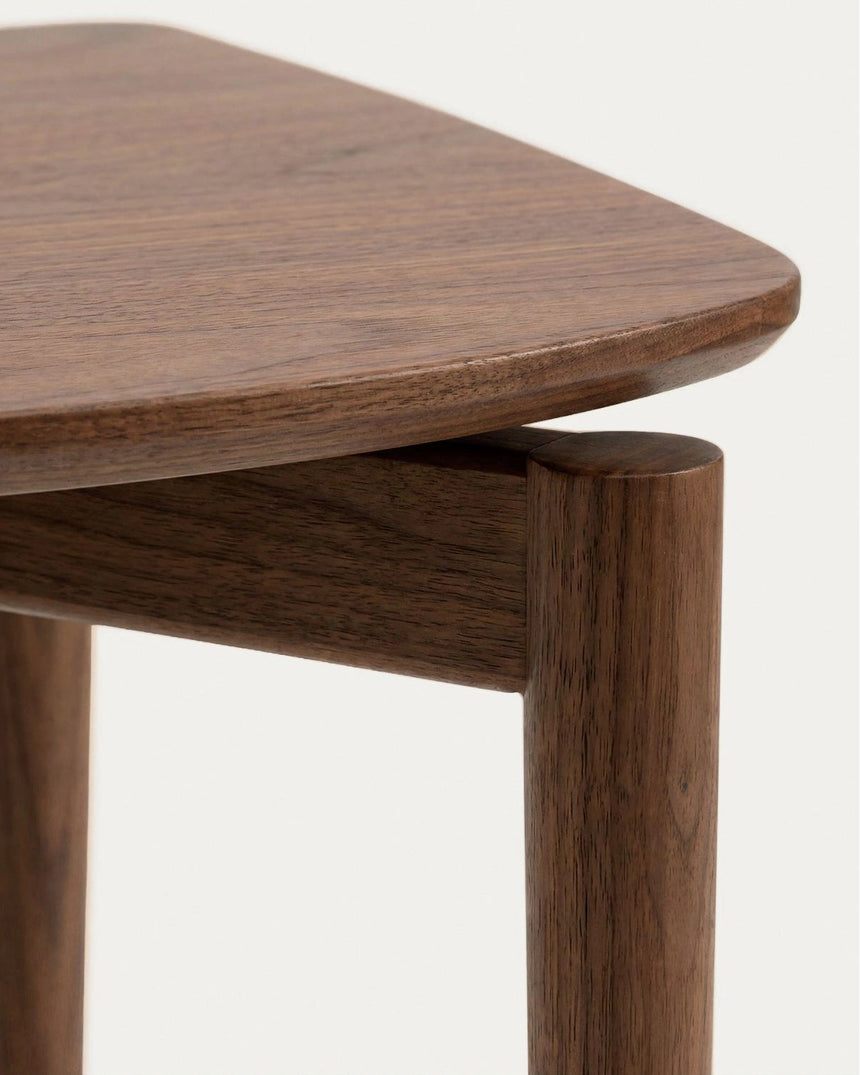 Hocker Evera aus Eichenfurnier mit naturfarbenem oder Nussbaumfinish, 65 cm von Kave Home – Bild 8