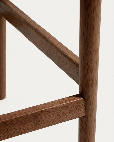 Hocker Evera aus Eichenfurnier mit naturfarbenem oder Nussbaumfinish, 65 cm von Kave Home – Bild 9