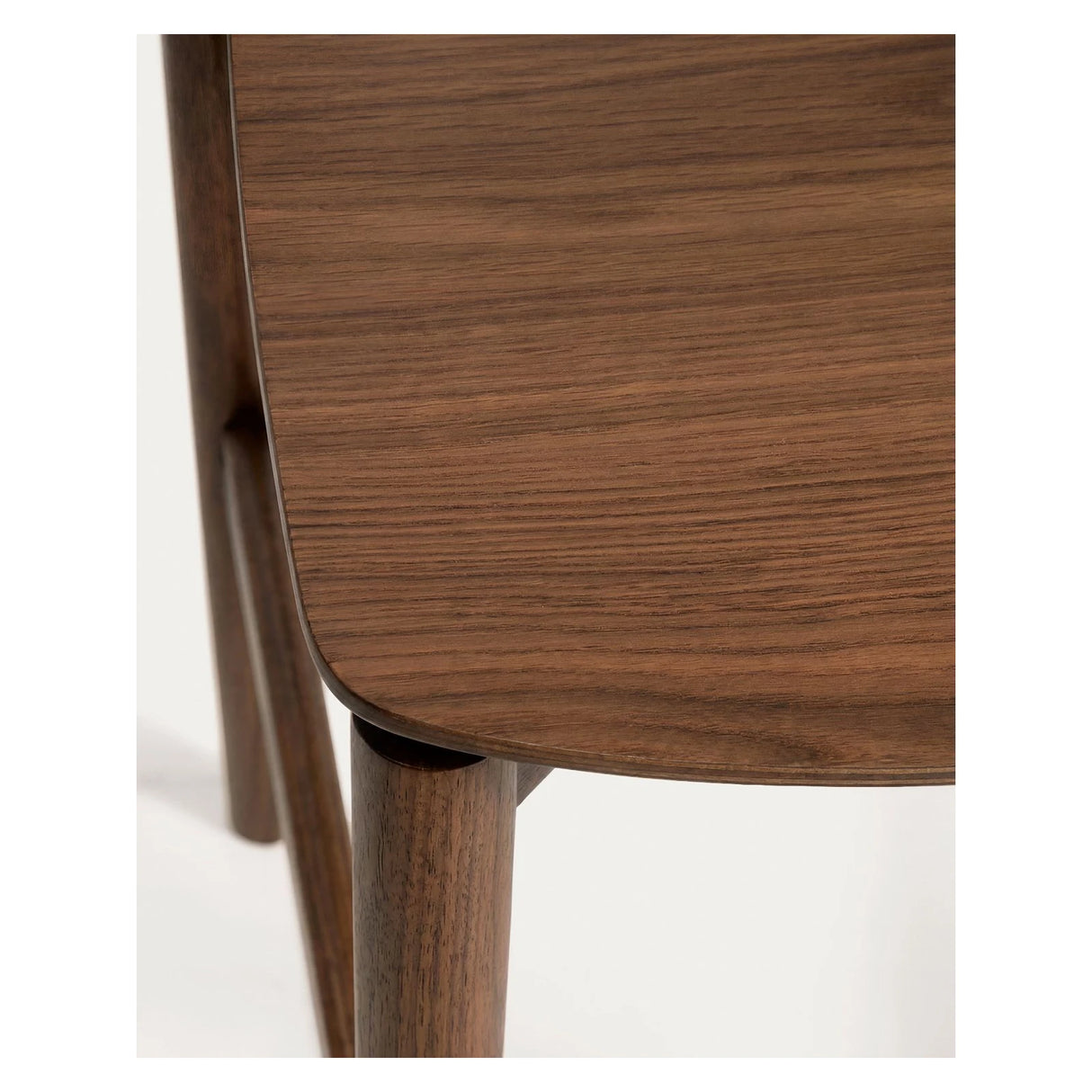 Hocker Evera mit Rückenlehne aus Eichenfurnier mit Nussbaumfinish oder Naturfarben, 65 cm von Kave Home – Bild 8