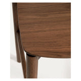 Hocker Evera mit Rückenlehne aus Eichenfurnier mit Nussbaumfinish oder Naturfarben, 65 cm von Kave Home – Bild 8