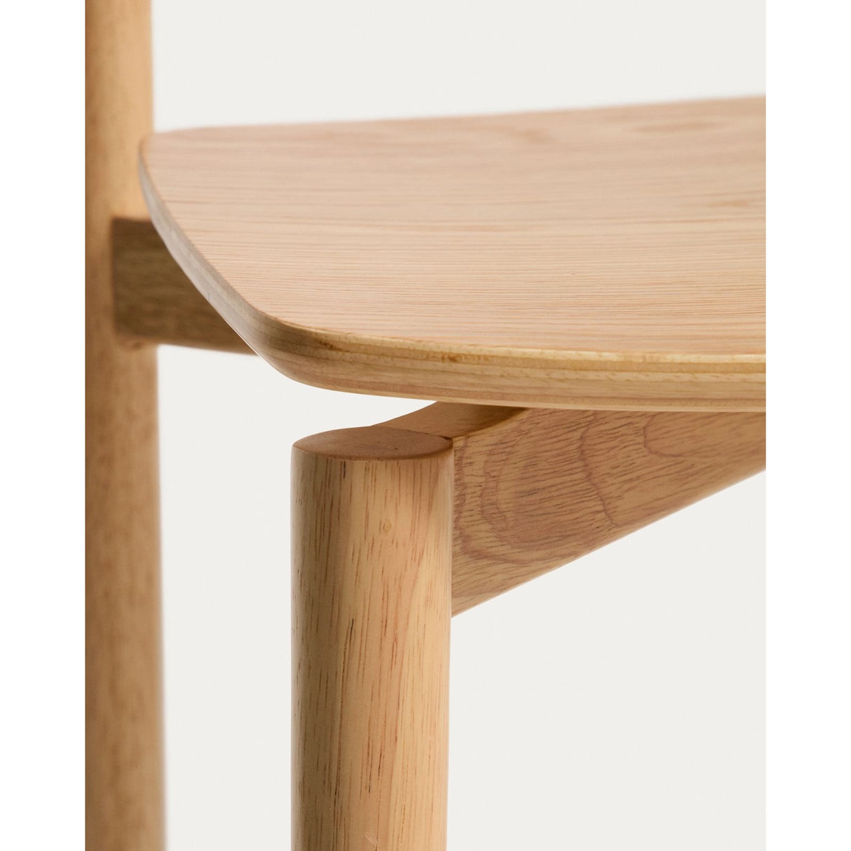 Hocker Evera mit Rückenlehne aus Eichenfurnier mit naturfarbenem Finish, 65 cm  von Kave Home – Bild 10