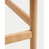 Hocker Evera mit Rückenlehne aus Eichenfurnier mit naturfarbenem Finish, 65 cm  von Kave Home – Bild 11