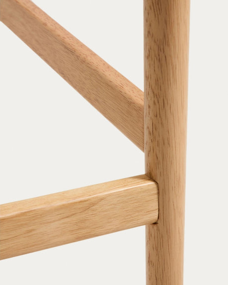 Hocker Evera mit Rückenlehne aus Eichenfurnier mit naturfarbenem Finish, 65 cm  von Kave Home – Bild 11