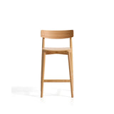 Hocker Evera mit Rückenlehne aus Eichenfurnier mit naturfarbenem Finish, 65 cm  von Kave Home – Bild 5