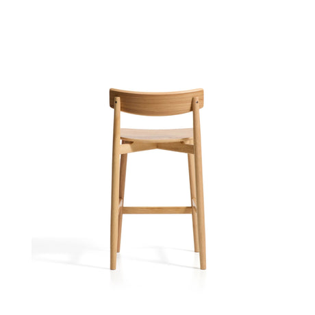 Hocker Evera mit Rückenlehne aus Eichenfurnier mit naturfarbenem Finish, 65 cm  von Kave Home – Bild 6