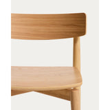 Hocker Evera mit Rückenlehne aus Eichenfurnier mit naturfarbenem Finish, 65 cm  von Kave Home – Bild 7