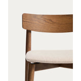 Hocker Evera mit Rückenlehne aus Eichenfurnier mit verschiedenen Finishes und Chenille, 65 cm von Kave Home – Bild 6