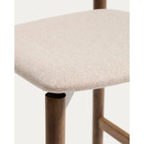 Hocker Evera mit Rückenlehne aus Eichenfurnier mit verschiedenen Finishes und Chenille, 65 cm von Kave Home – Bild 7