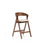 Hocker Godia aus Eichenfurnier mit Nussbaumfinish oder naturfarben und beiger Chenille von Kave Home – Bild 1