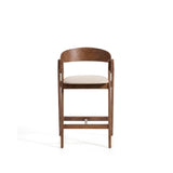 Hocker Godia aus Eichenfurnier mit Nussbaumfinish oder naturfarben und beiger Chenille von Kave Home – Bild 5
