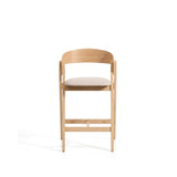 Hocker Godia aus Eichenfurnier mit naturfarbenem Finish und beiger Chenille von Kave Home – Bild 5
