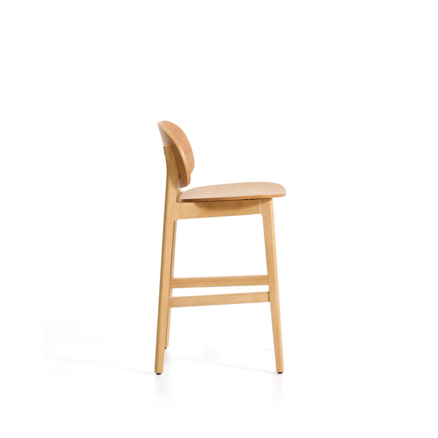 Hocker Ludara aus Eichenfurnier, 65 cm von Kave Home – Bild 4