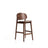 Hocker Ludara aus Eichenfurnier mit Nussbaumfinish oder Naturfinish, 65 cm von Kave Home – Bild 1