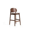 Hocker Ludara aus Eichenfurnier mit Nussbaumfinish oder Naturfinish, 65 cm von Kave Home – Bild 1