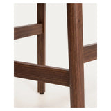 Hocker Ludara aus Eichenfurnier mit Nussbaumfinish oder Naturfinish, 65 cm von Kave Home – Bild 11
