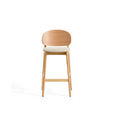 Hocker Ludara aus Eichenfurnier mit beiger Chenille, 65 cm von Kave Home – Bild 6