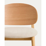 Hocker Ludara aus Eichenfurnier mit beiger Chenille, 65 cm von Kave Home – Bild 8