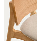Hocker Ludara aus Eichenfurnier mit beiger Chenille, 65 cm von Kave Home – Bild 9
