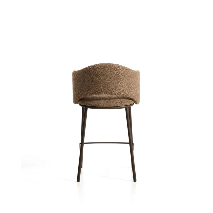 Hocker Maina aus dicker Chenille und Stahlbeinen mit Beschichtung FSC Mix Credit 65 cm von Kave Home – Bild 6