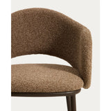Hocker Maina aus dicker Chenille und Stahlbeinen mit Beschichtung FSC Mix Credit 65 cm von Kave Home – Bild 7