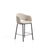 Hocker Maina aus dicker beigefarbener Chenille und Stahlbeinen mit schwarzer Beschichtung FSC Mix Credit 65 cm von Kave Home – Bild 1