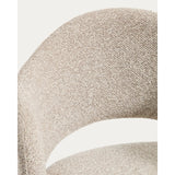 Hocker Maina aus dicker beigefarbener Chenille und Stahlbeinen mit schwarzer Beschichtung FSC Mix Credit 65 cm von Kave Home – Bild 9