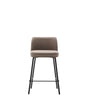 Hocker Minami aus braunem Chenille mit Stahlbeinen in Schwarz Höhe 65 cm von Kave Home – Produktbild 1