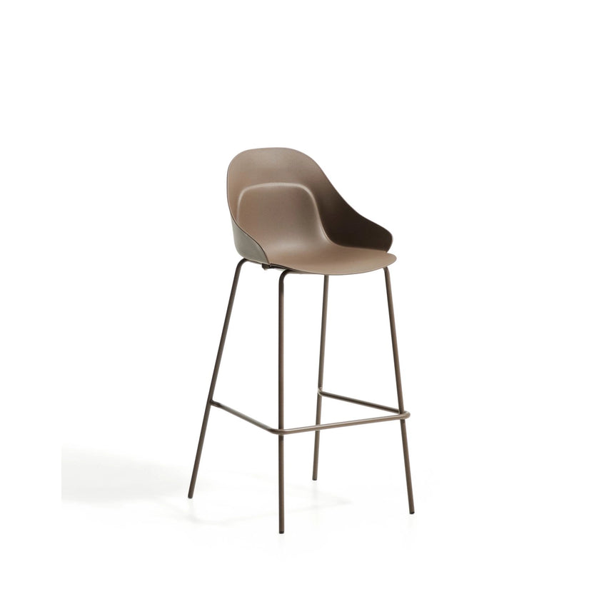 Hocker Sanile mit Stahlbeinen mit braunem Finish, 74 cm von Kave Home – Bild 1