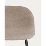 Hocker Zahara mit Chenille und Stahlbeinen mit schwarzem Finish, 65 cm, FSC 100 % von Kave Home – Bild 7